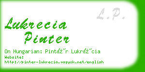 lukrecia pinter business card